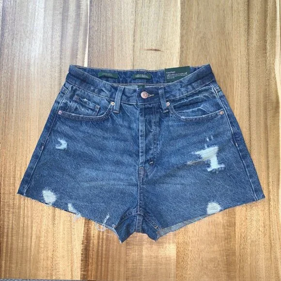 Wild Fable Juniors Teens High-Rise Distressed Cut-Off Denim Shorts Size 2/XS - Picture 3 of 12